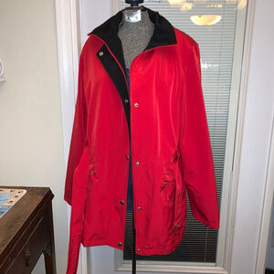 Women's Liz Claiborne Red Jacket with Plaid Lining Small